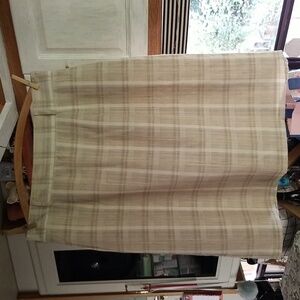 NWOT SZ XL Beige Lined Linen Skirt